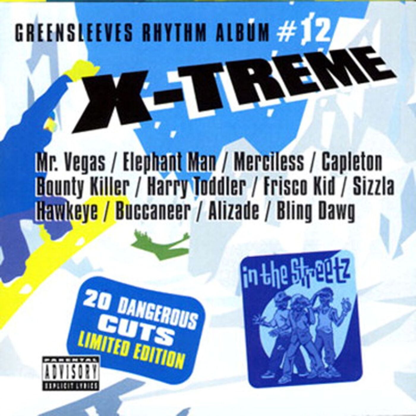 Greensleeves Rhythm Album 12 X Treme By Capleton Mr Vegas Elephant Man Hawkeye Sizzla 1402