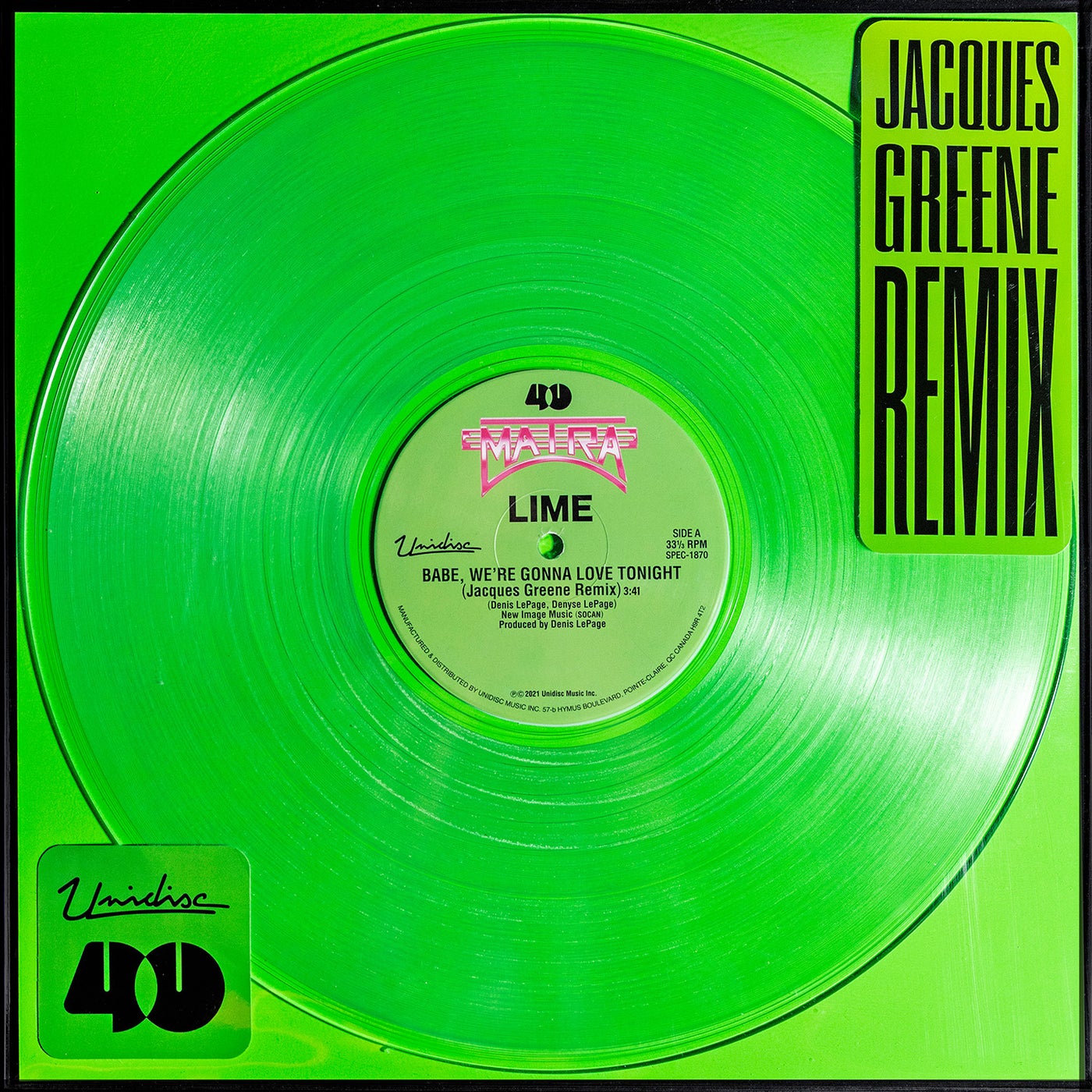 Angel Eyes (Tiga Remix), Lime