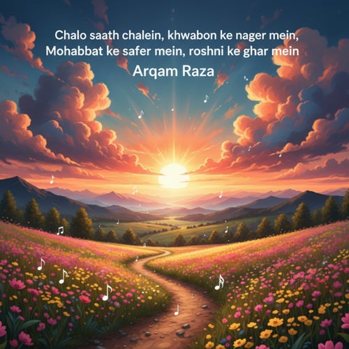 Chalo saath chalein, khwabon ke nagar mein, Mohabbat ke safar mein, roshni ke ghar mein