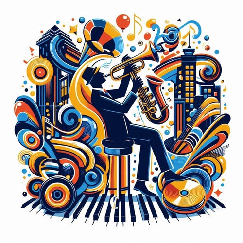 Late night jazz bar