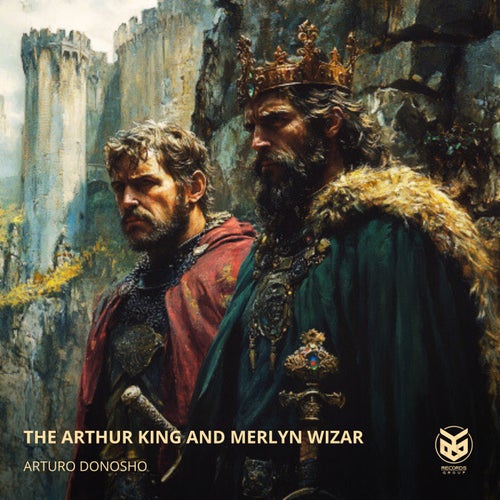 The Arthur king and Merlyn wizar