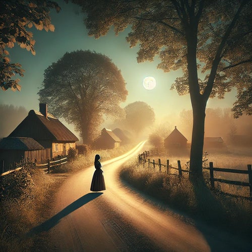 A cafe of dreams where the moonlight dances