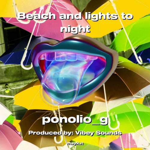 Beach and lights to night