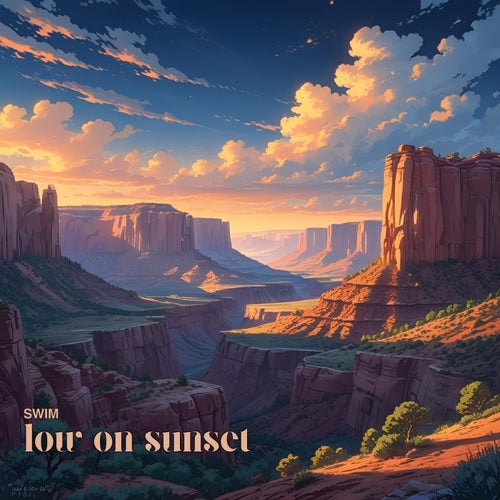 low on sunset
