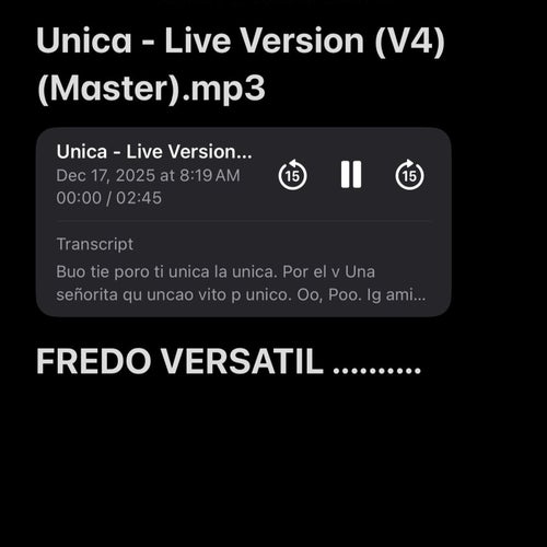 Unica (Live Version)