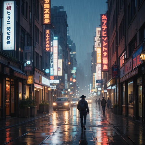 on a rainy street