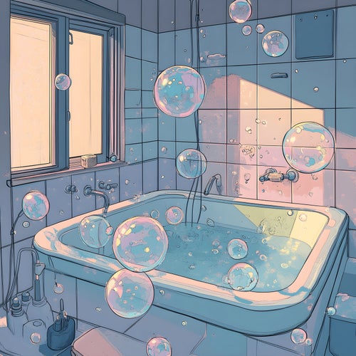 in the bathroom
