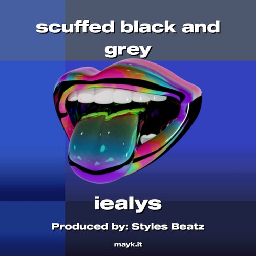 scuffed black and grey