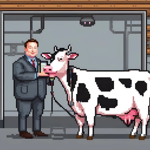 Elon Musk buys a cow