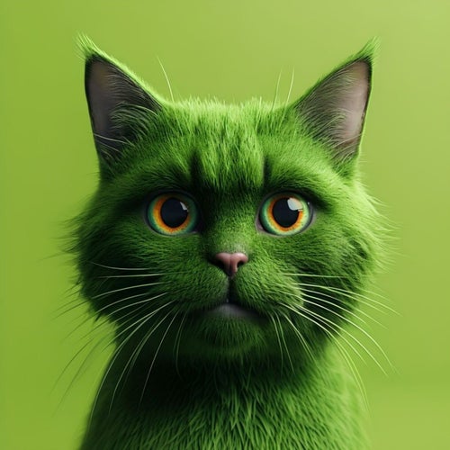 Green cat