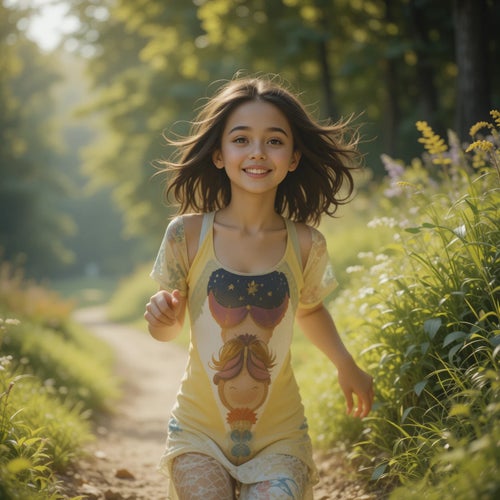 a feeling of happiness running