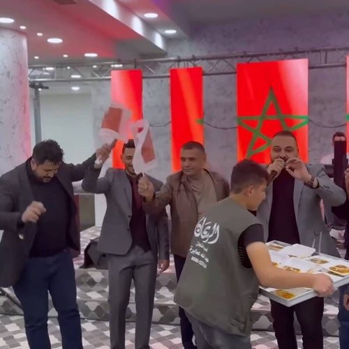 عرس فلسطيني يتحول الى احتفال بفوز المغرب