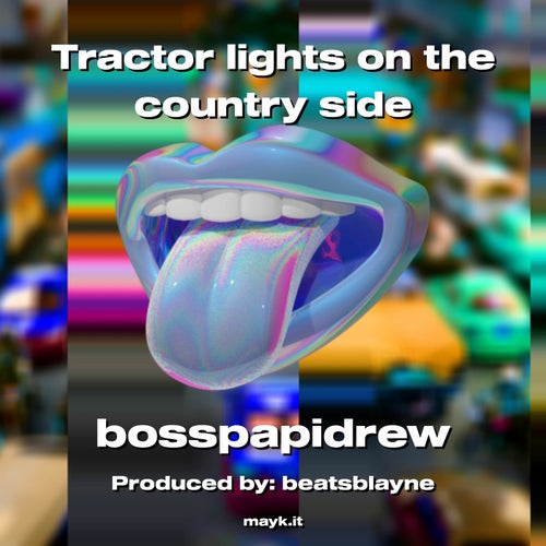 Tractor lights on the country side