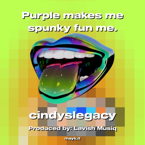 Purple makes me spunky fun me.