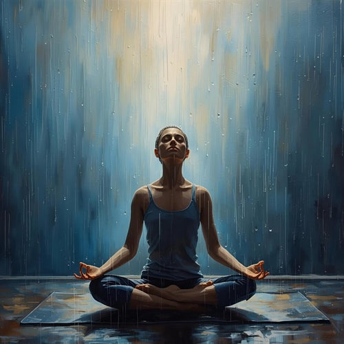 Yoga Harmony in roof rain