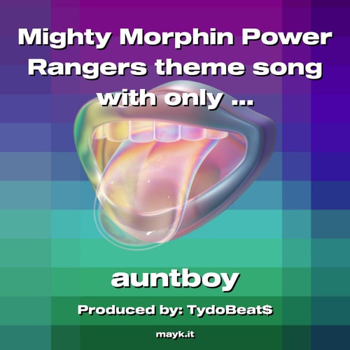Mighty Morphin Power Rangers theme song with only the lyrics