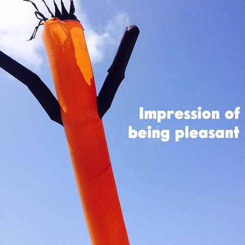Impression of being pleasant
