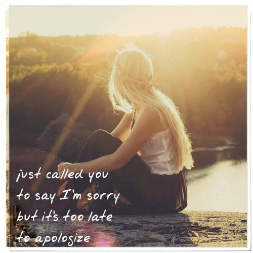 Just Called You To Say I'm Sorry But It's Too Late To Apologize