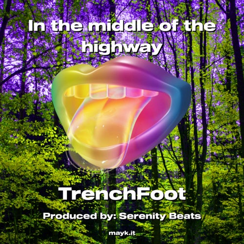 In the middle of the highway